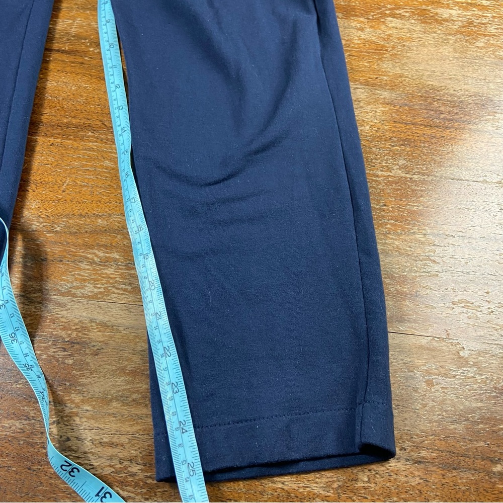 Chico's Size 1 Regular French Terry Joggers Dark Navy Blue Sweat Pants Workout - Picture 4 of 8